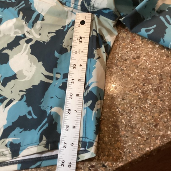 Linksoul Hybrid Short Mens 35 Blue Gray GOAT Camo Outdoor Quick Dry Boardshorts - Picture 8 of 8